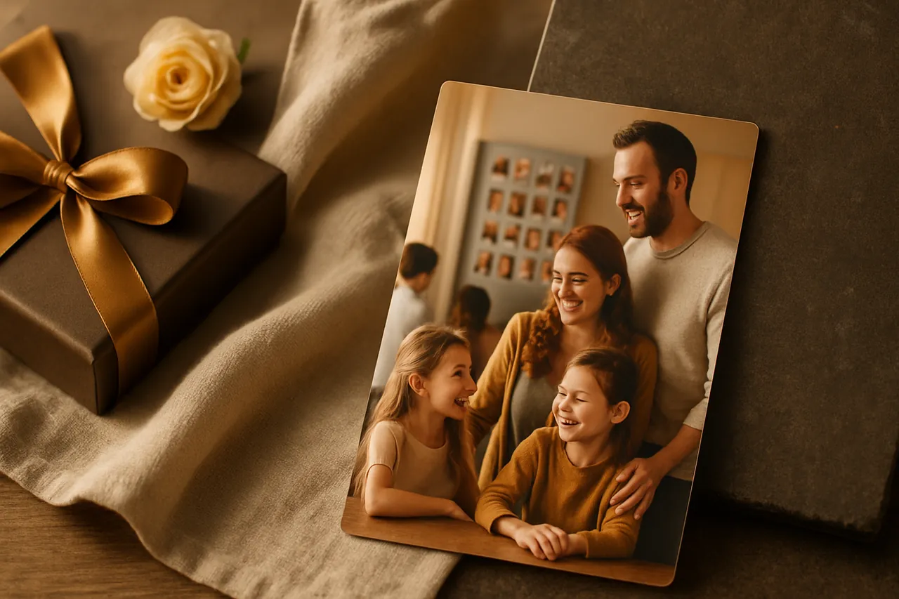 Buzdolabında sergilenen 18 adet kişiye özel foto magnet paketi