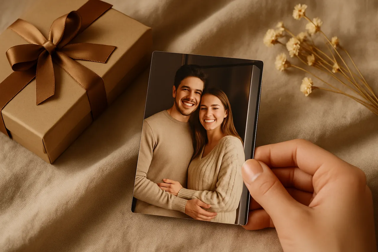 Kapıda ödemeli kişiye özel foto magnet teslimatı sırasında elden ödeme yapılan sıcak bir an.