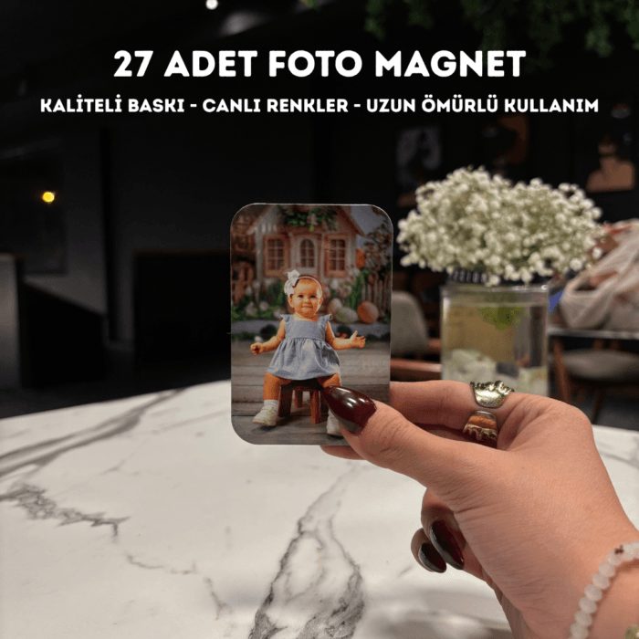 27 Adet 6x9 Kişiye Özel Foto Magnet Seti