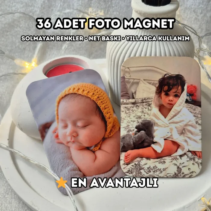 36 Adet Kişiye Özel Foto Magnet Seti
